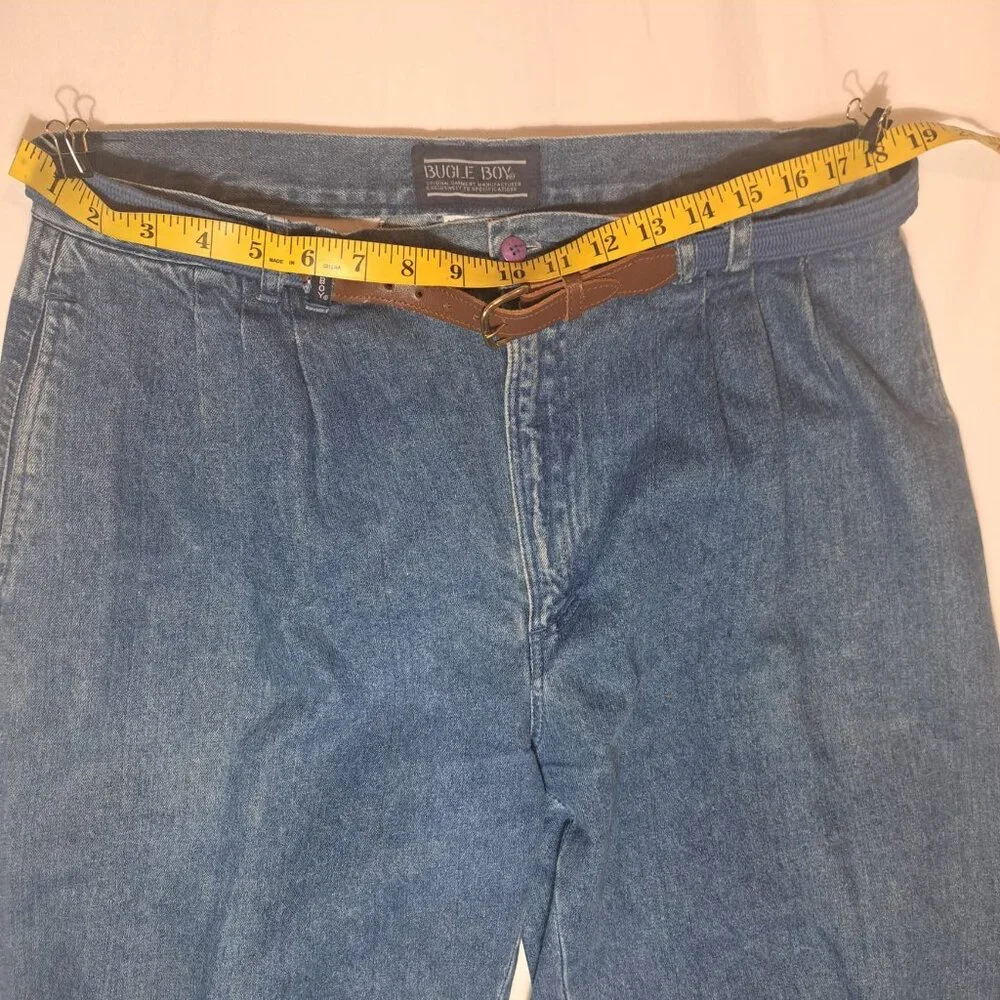 Vintage Bugle Boy‎ Men's Size 36x30 Loose Fit Blue Denim Jeans